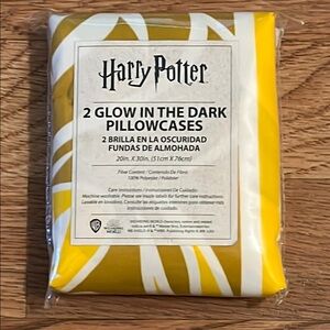 Warner Bros. Yellow Harry Potter Glow in the Dark Pillowcases